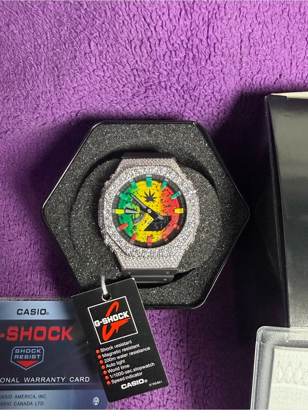 Casio G-Shock Multicolor Dial Silver Bezel Watch